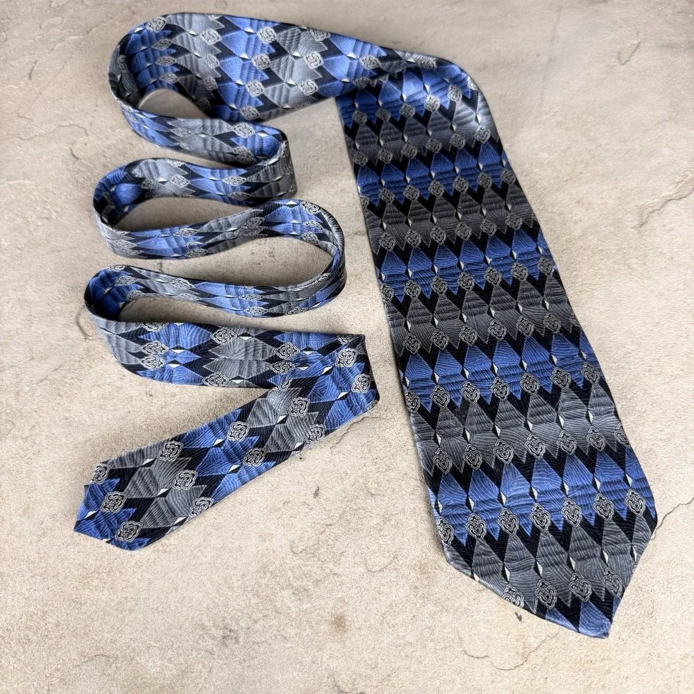 CUSTOM 1 Of 1 Claude's Blue/Black/Gray‎ Tie